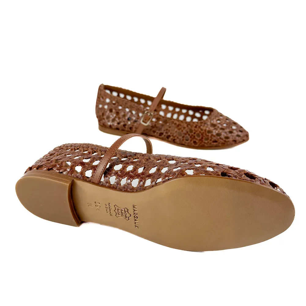 Margaux - The Woven Demi Jane (Saddle Leather)
