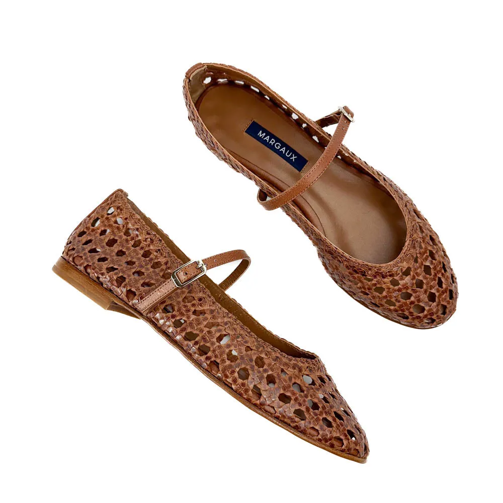 Margaux - The Woven Demi Jane (Saddle Leather)