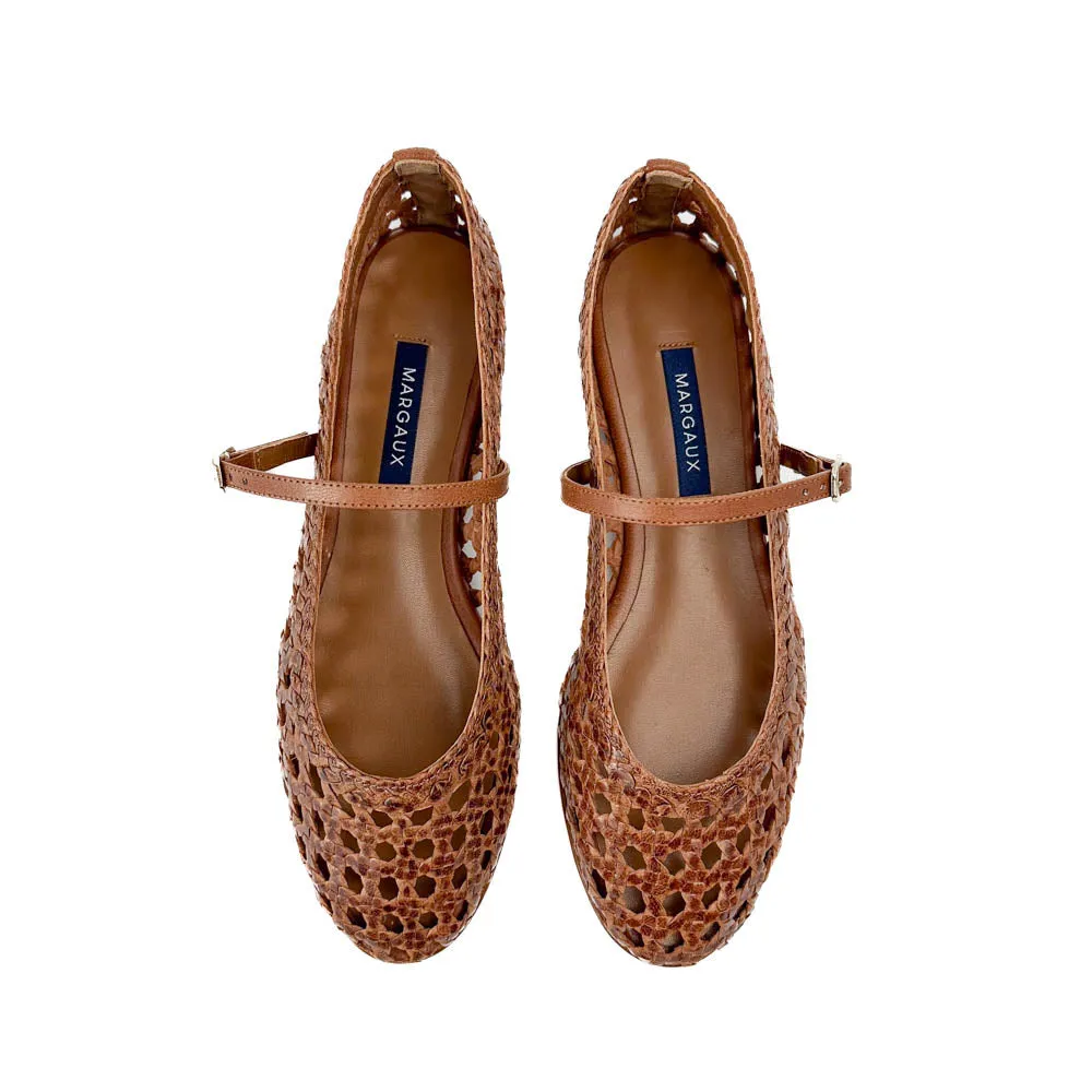 Margaux - The Woven Demi Jane (Saddle Leather)