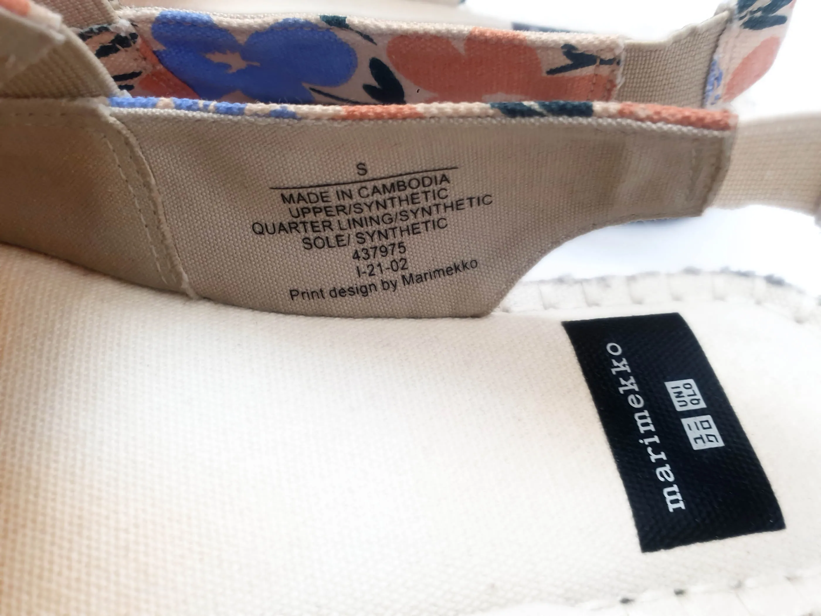 Marimekko   Uniqlo unique print shoes size small