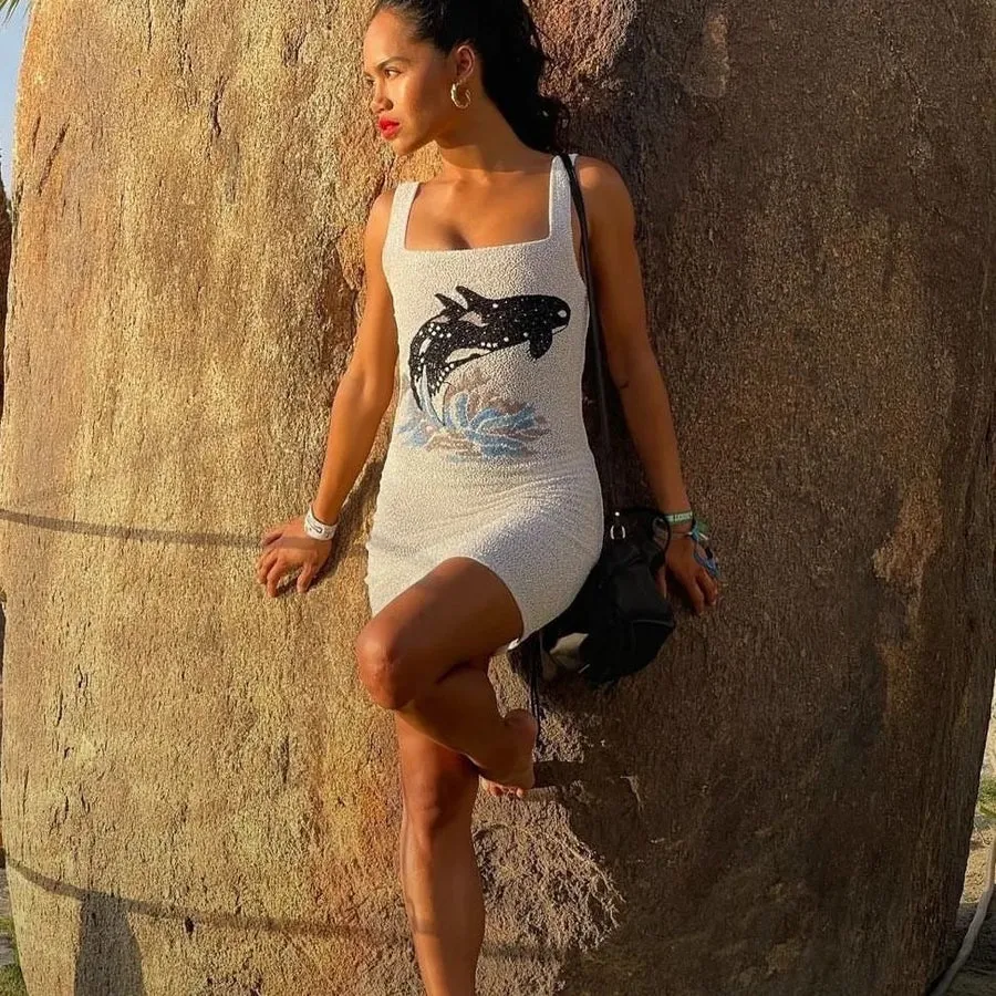 Marina Hand Beaded Luxury Mini Dress
