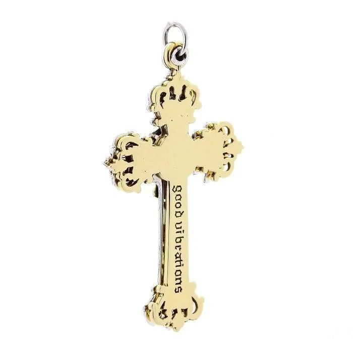 Mary Angel Sterling Silver Cross Pendant