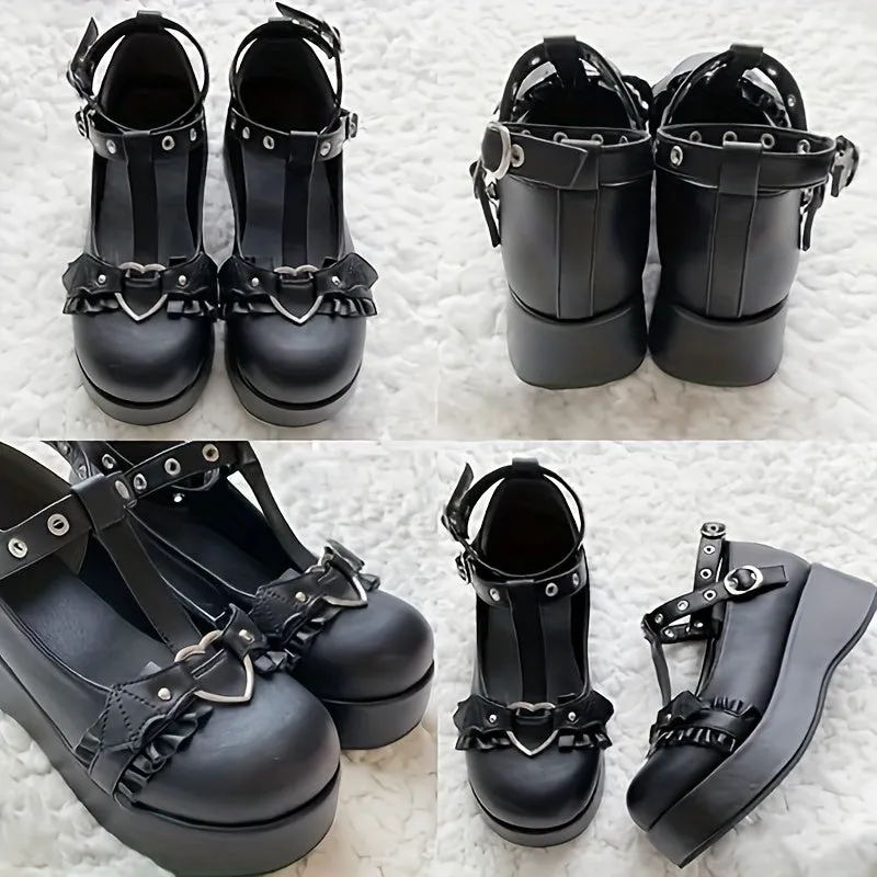 Mary Jane Ankle Strap Platform Wedge High Heel Shoes – Cute & Stylish