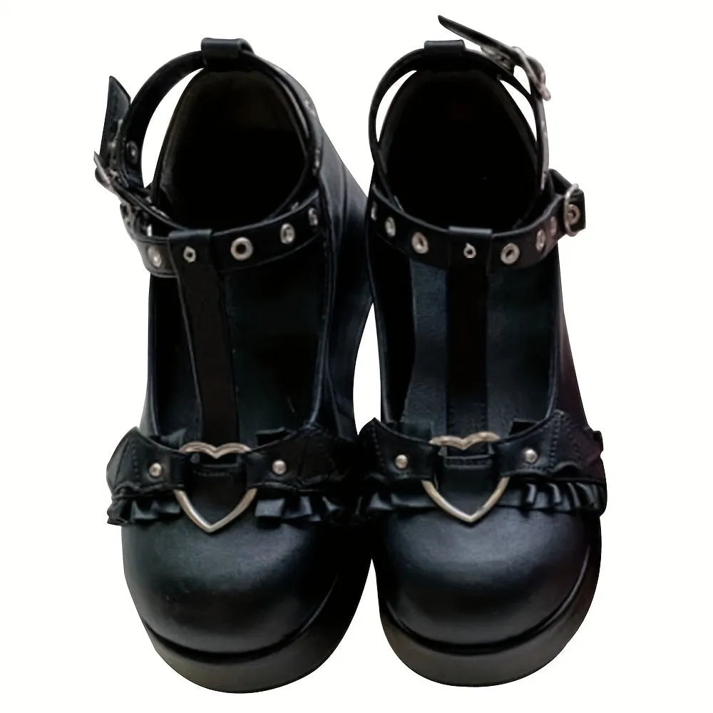 Mary Jane Ankle Strap Platform Wedge High Heel Shoes – Cute & Stylish