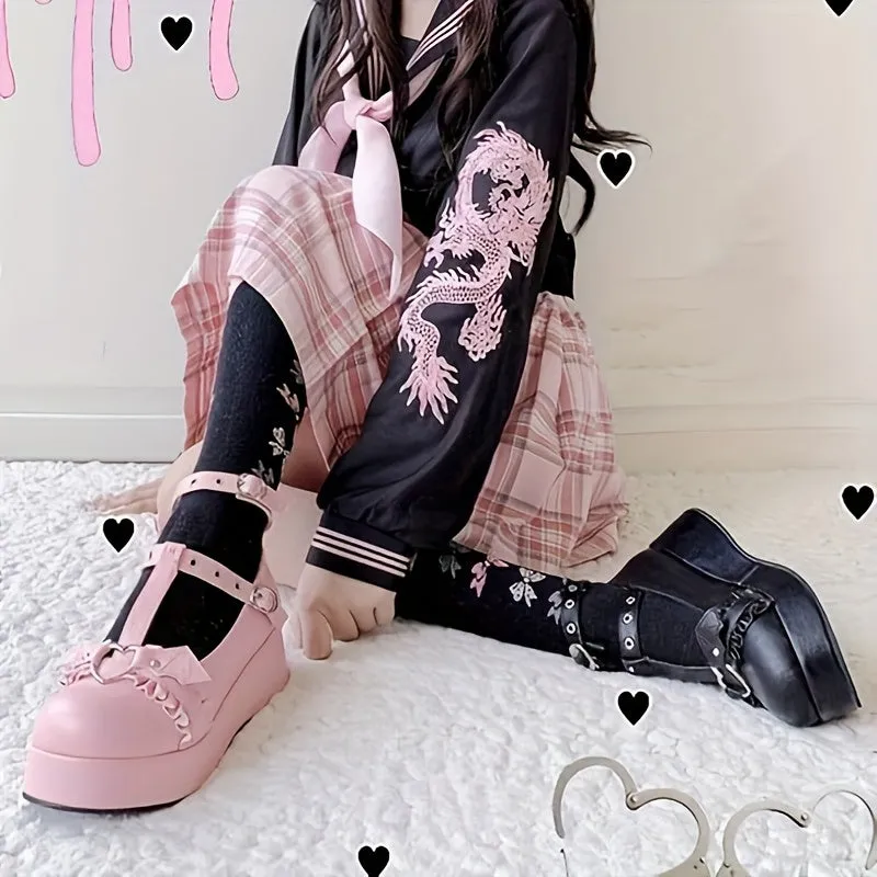 Mary Jane Ankle Strap Platform Wedge High Heel Shoes – Cute & Stylish