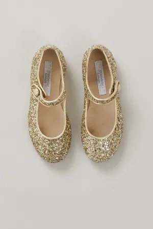 Mary Jane In Gold Glitter