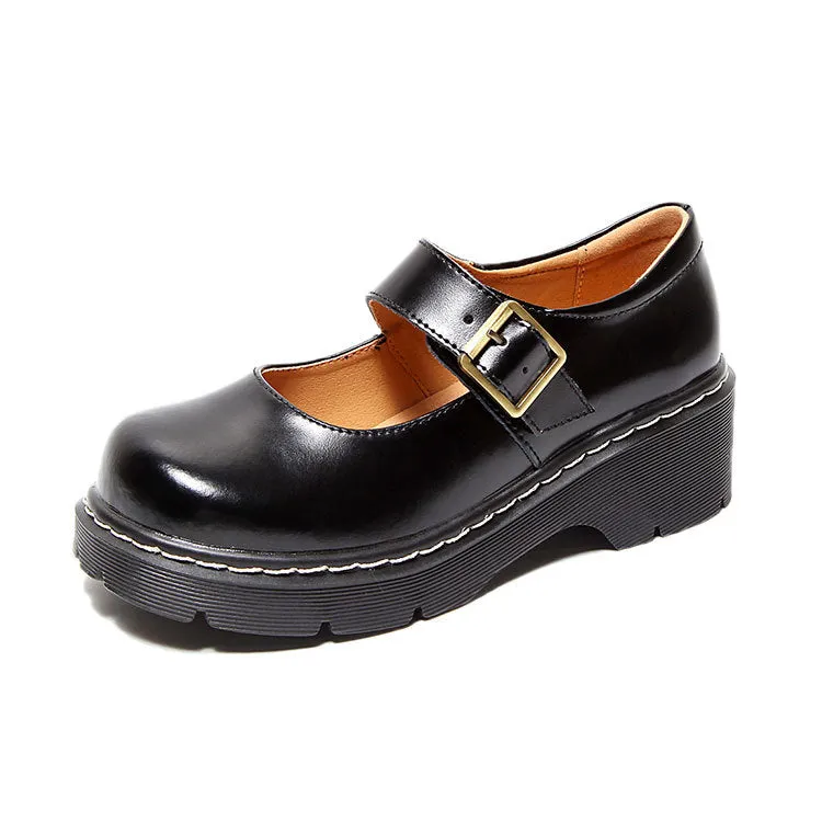 Mary Jane Shoes Thick Sole Women's Height Increasing Shoes