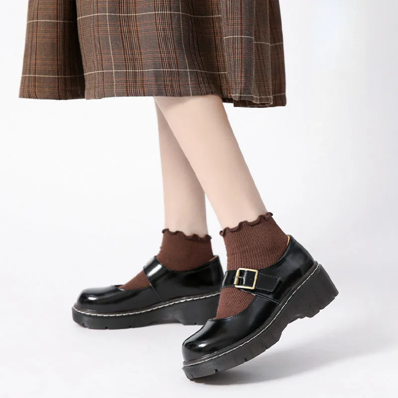 Mary Jane Shoes Thick Sole Women's Height Increasing Shoes