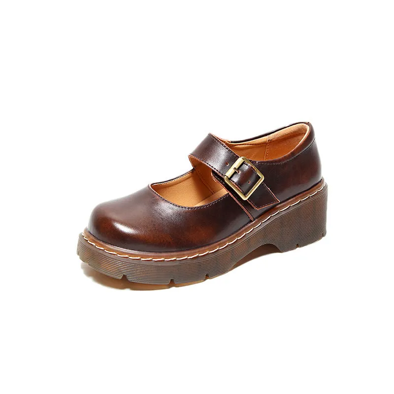 Mary Jane Shoes Thick Sole Women's Height Increasing Shoes