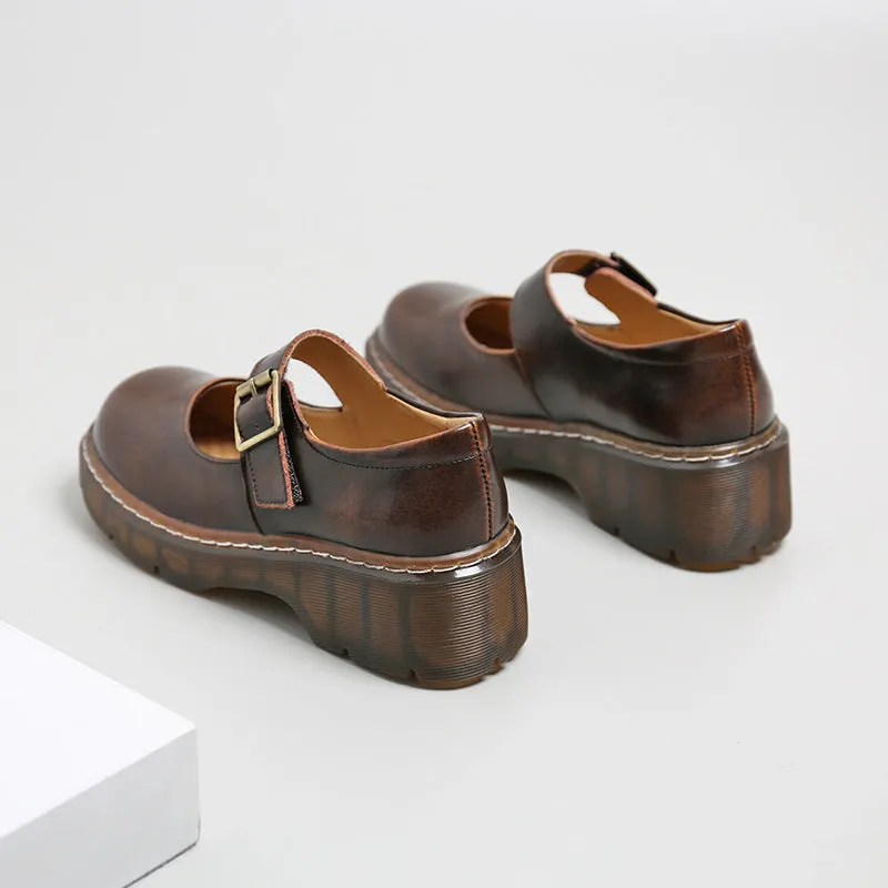 Mary Jane Shoes Thick Sole Women's Height Increasing Shoes