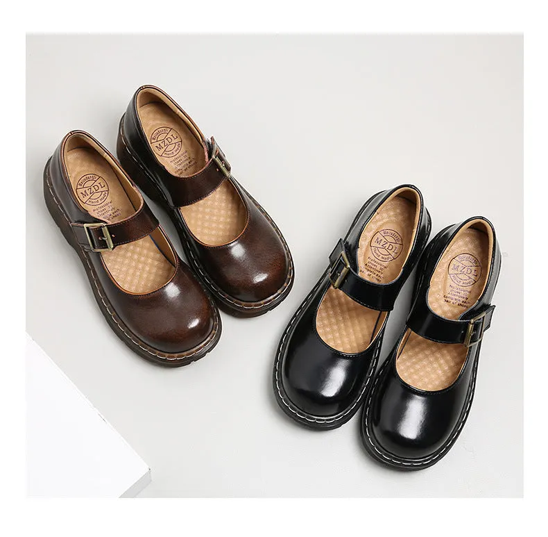 Mary Jane Shoes Thick Sole Women's Height Increasing Shoes
