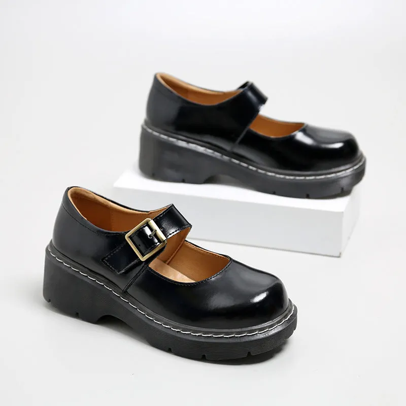 Mary Jane Shoes Thick Sole Women's Height Increasing Shoes