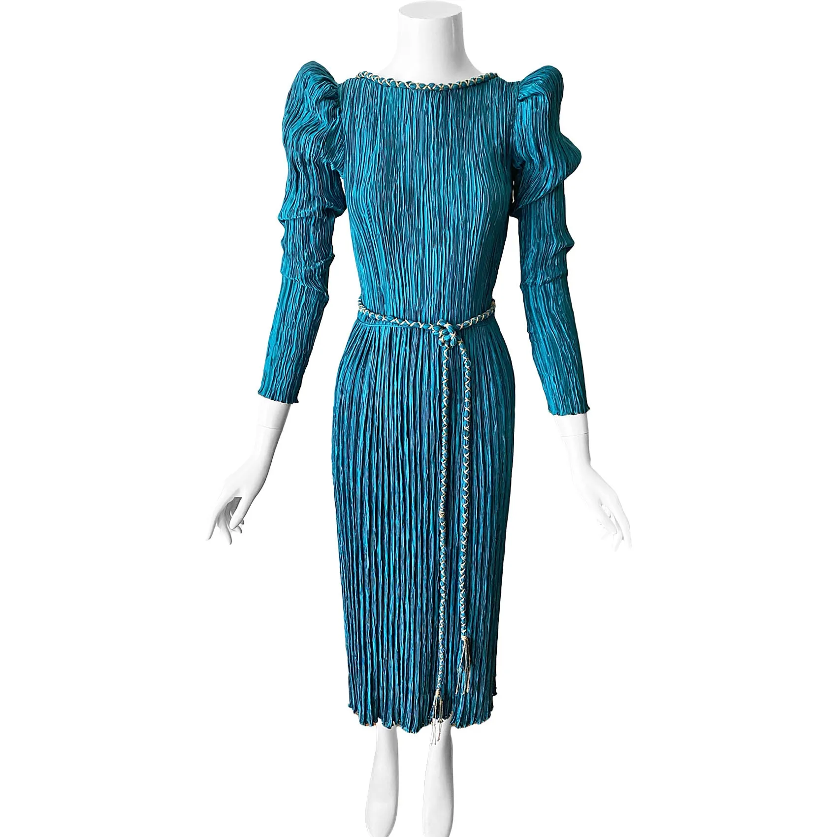 Mary McFadden 1980s Plissé Dress