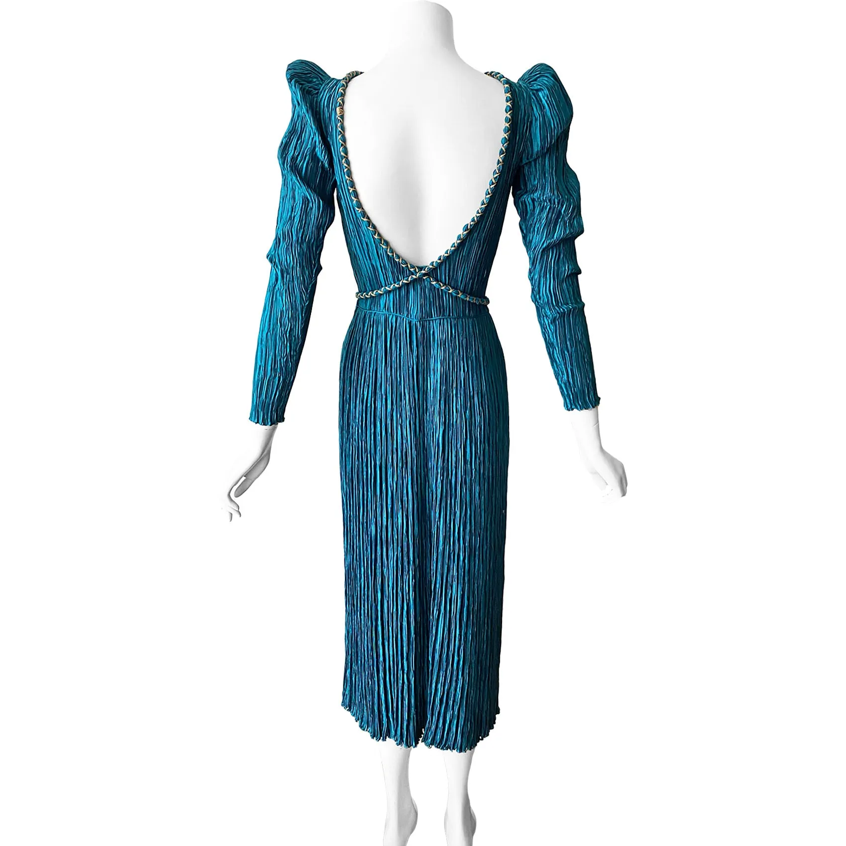 Mary McFadden 1980s Plissé Dress