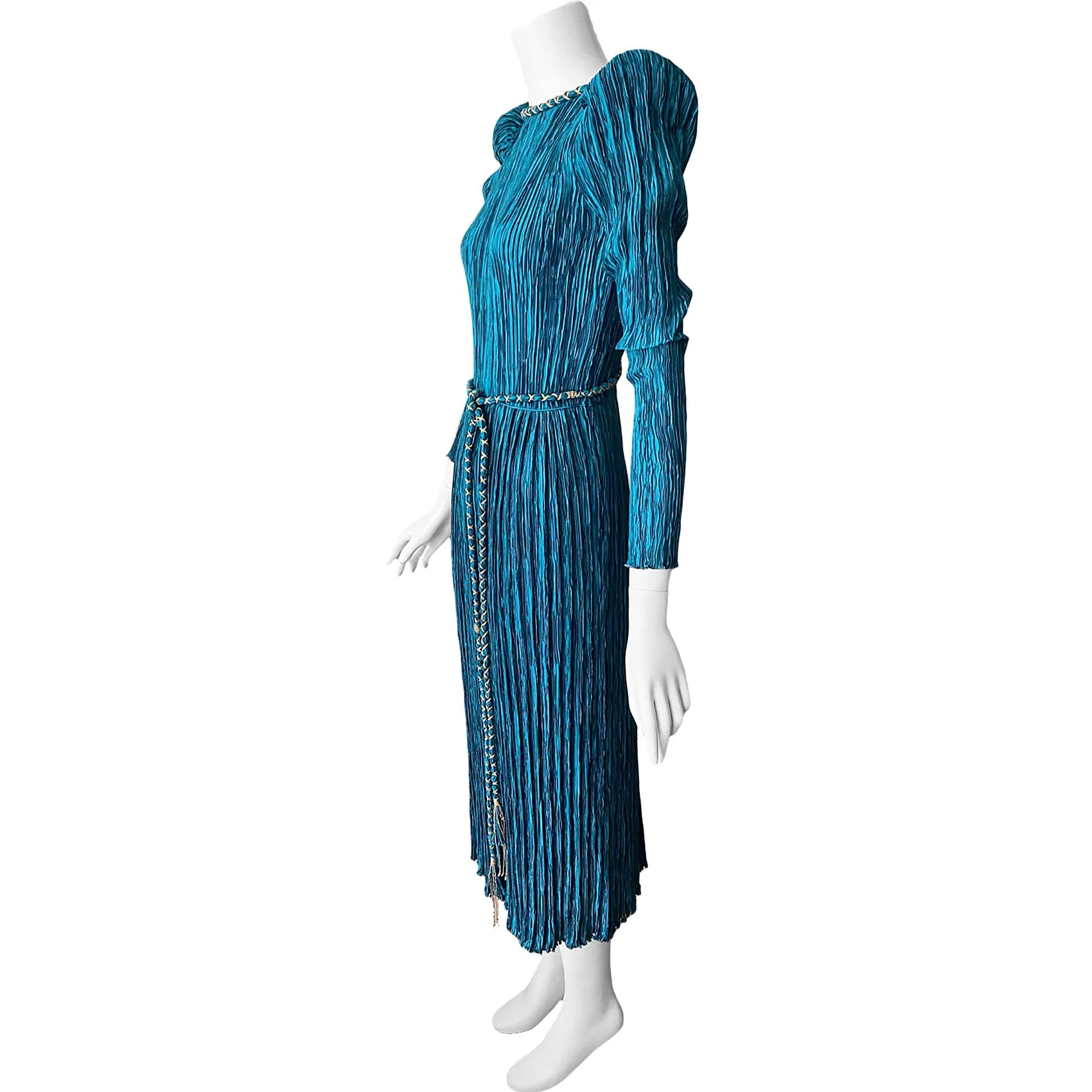 Mary McFadden 1980s Plissé Dress