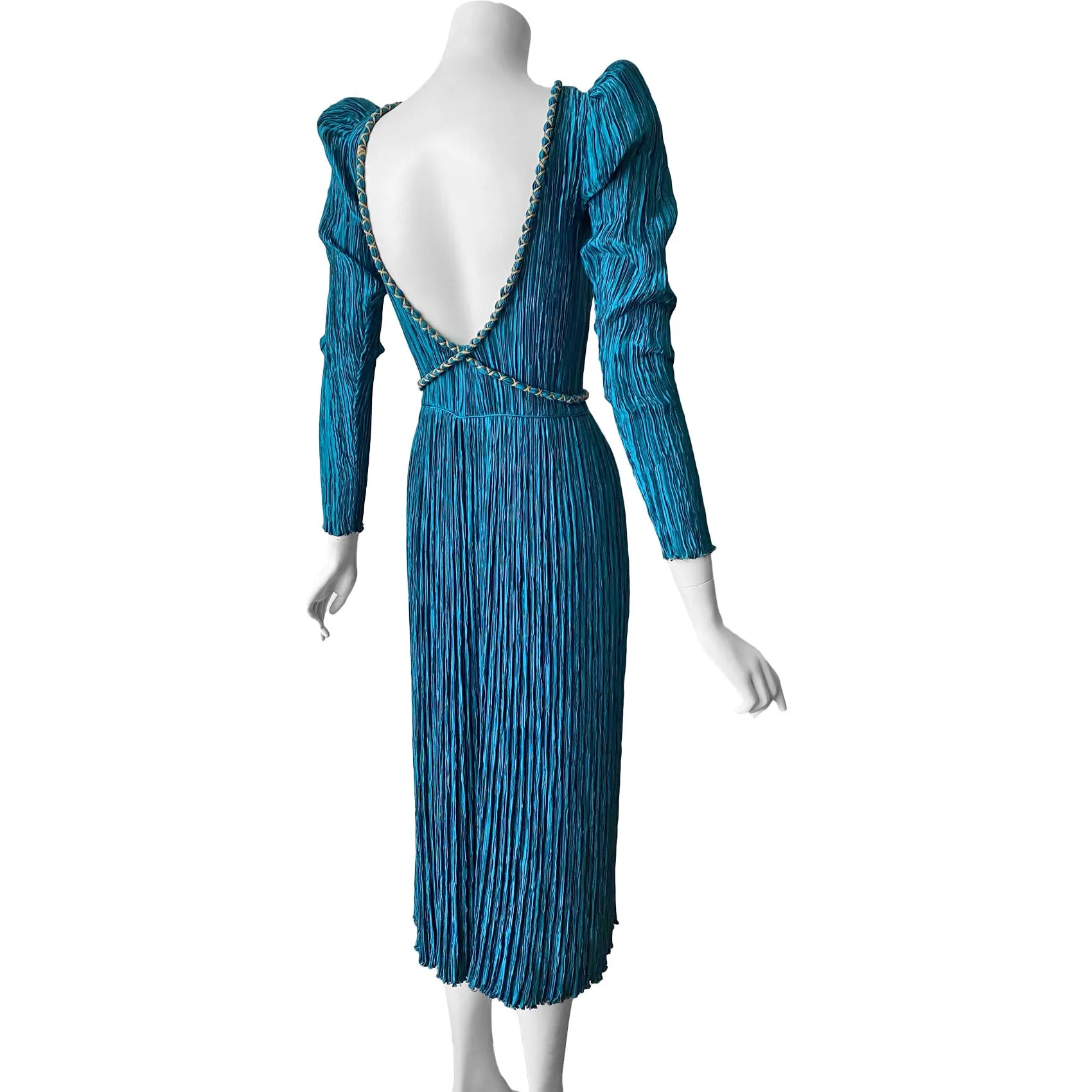 Mary McFadden 1980s Plissé Dress