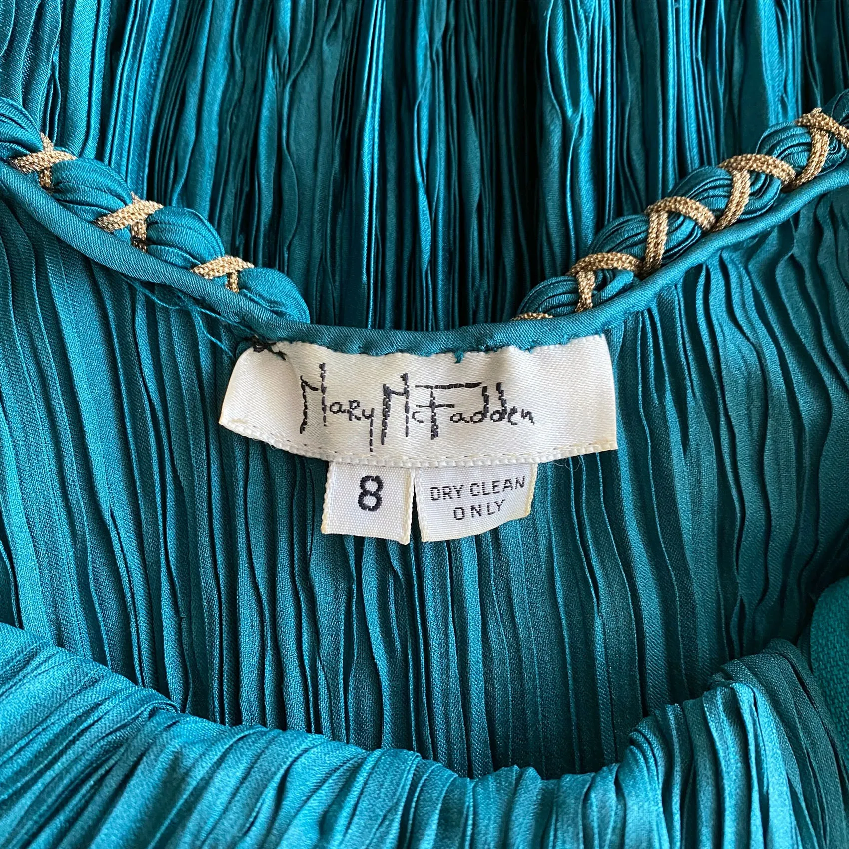 Mary McFadden 1980s Plissé Dress