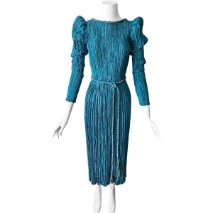 Mary McFadden 1980s Plissé Dress