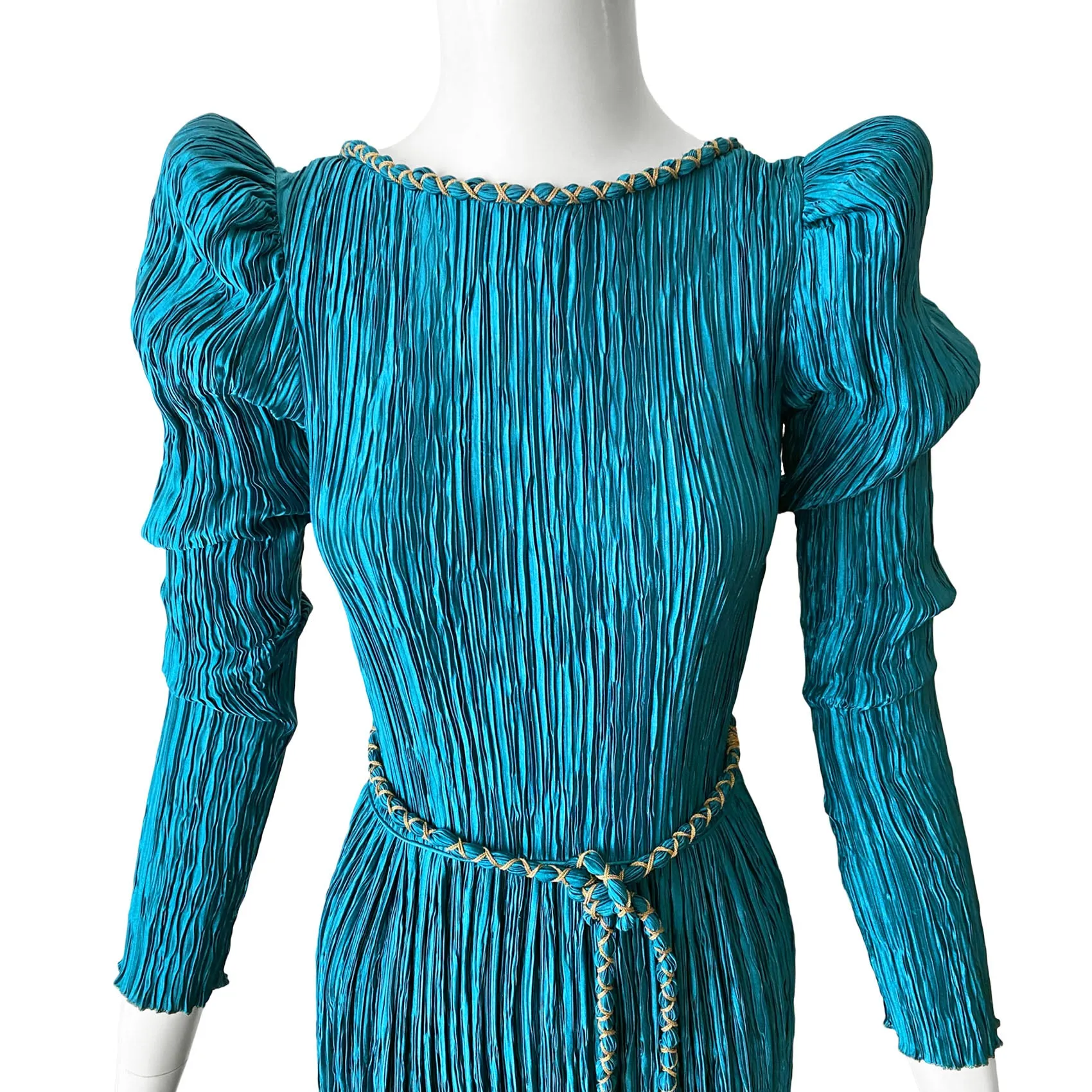 Mary McFadden 1980s Plissé Dress