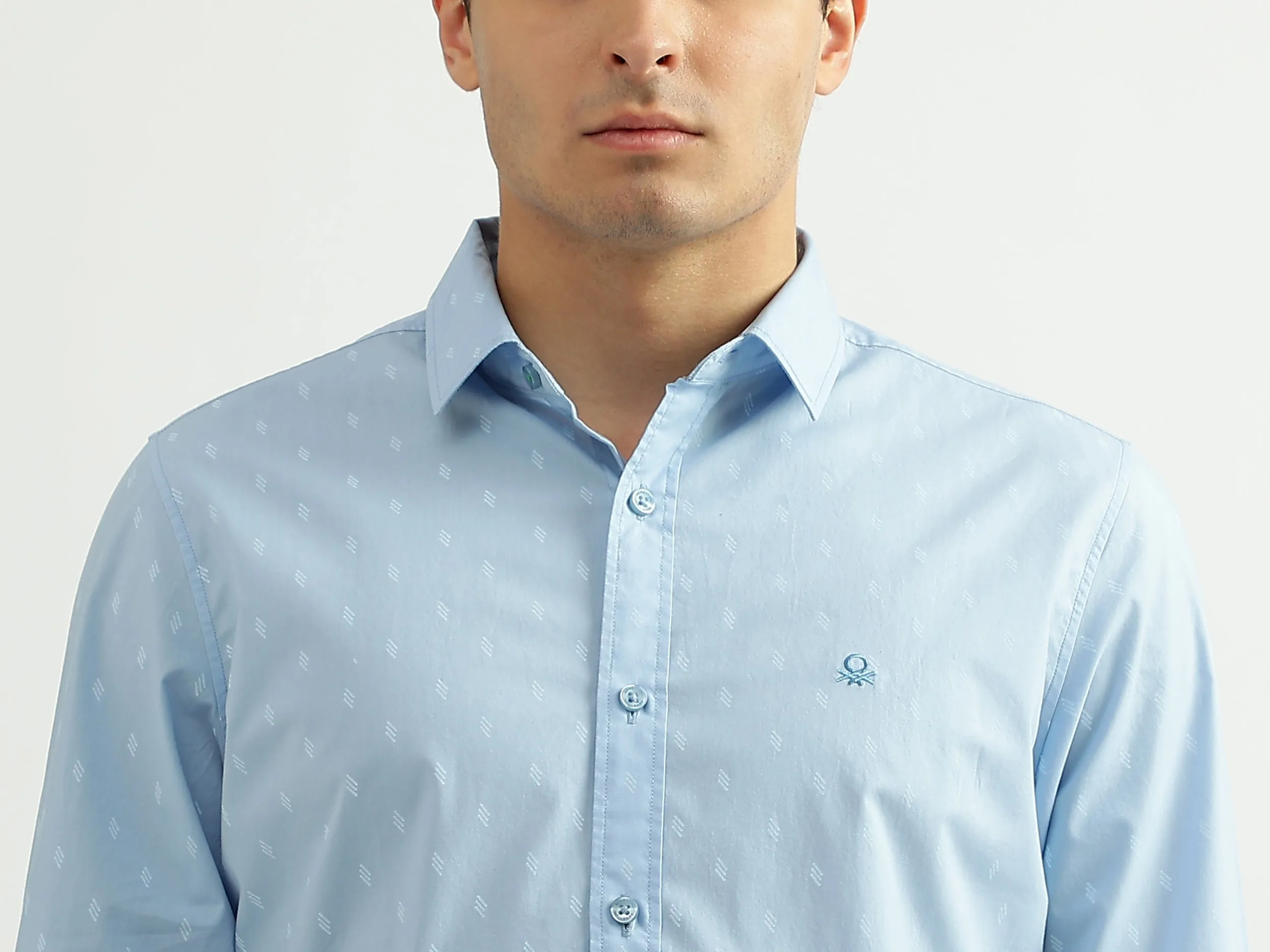 Men Printed Spread Collar Shirt