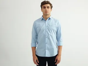 Men Printed Spread Collar Shirt