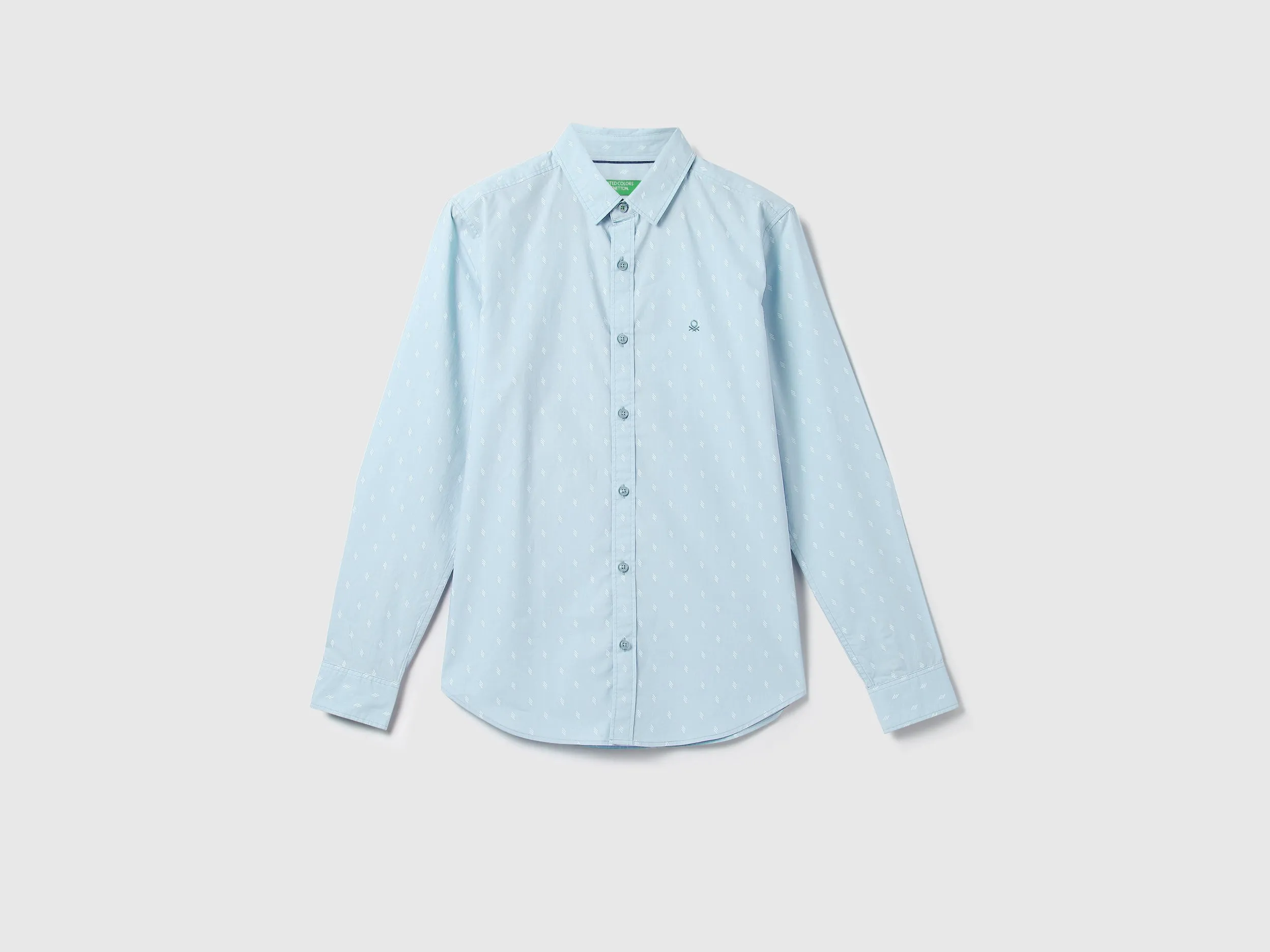 Men Printed Spread Collar Shirt