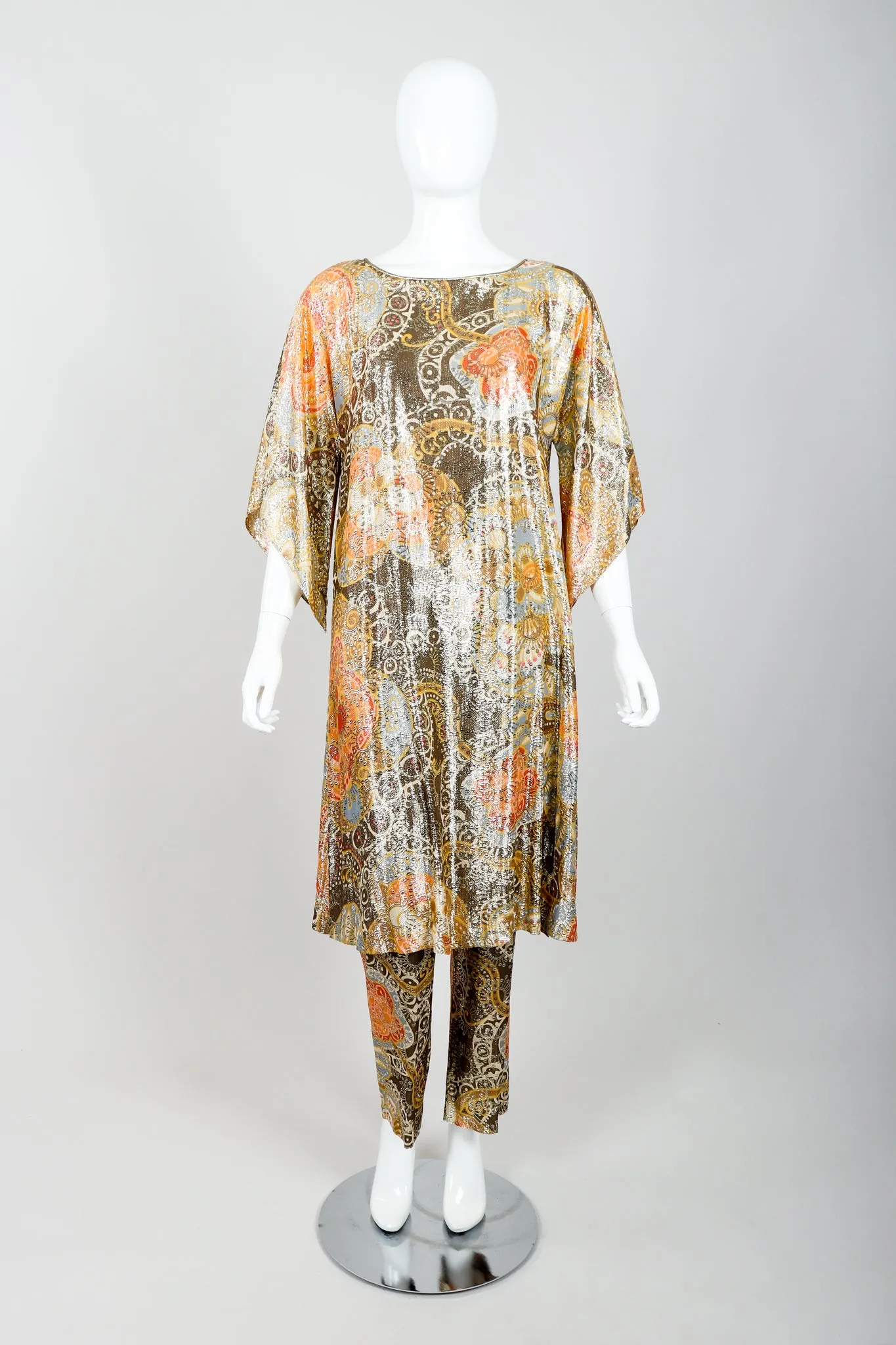 Metallic Lamé Tunic & Pant Set