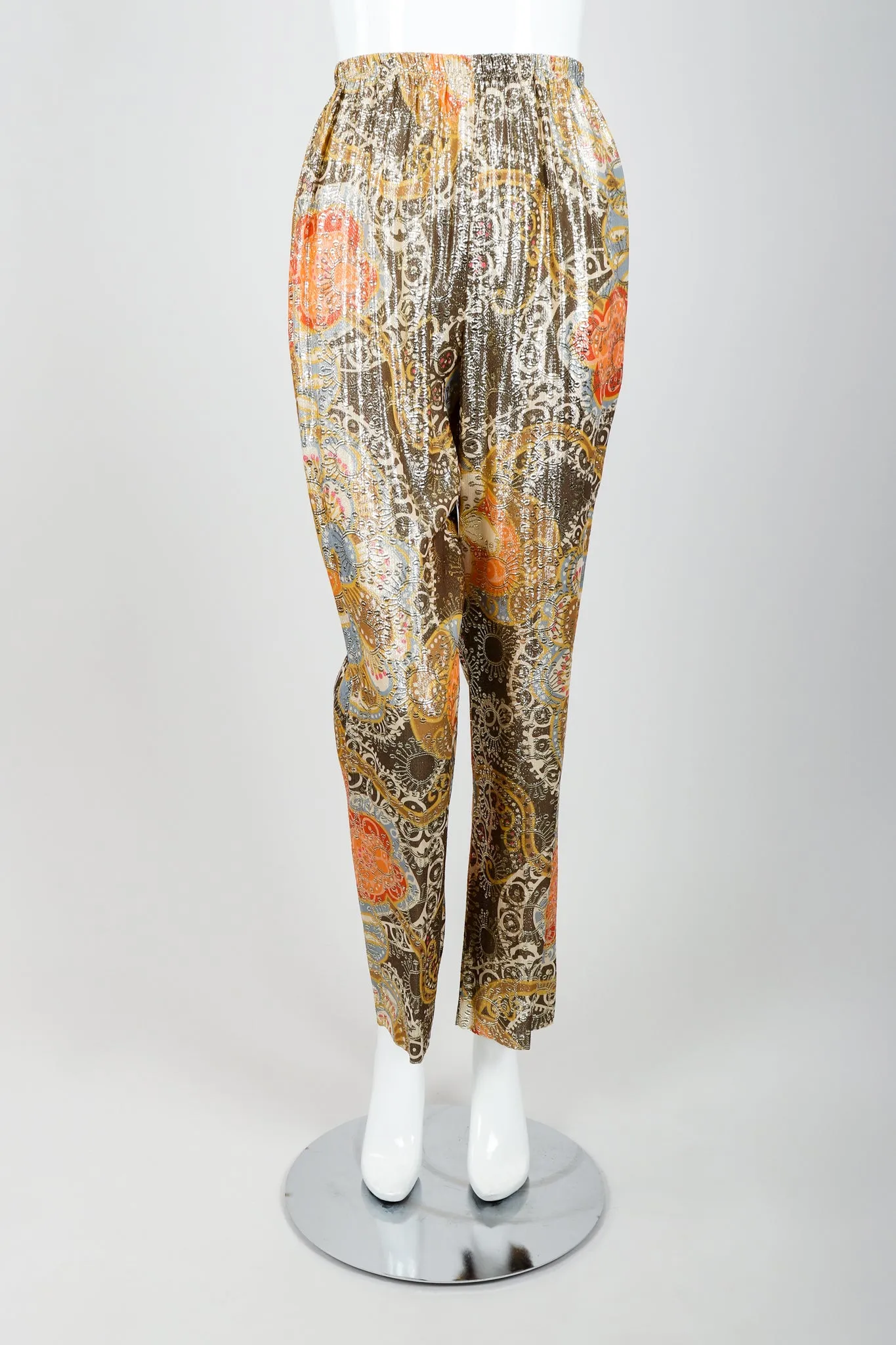 Metallic Lamé Tunic & Pant Set