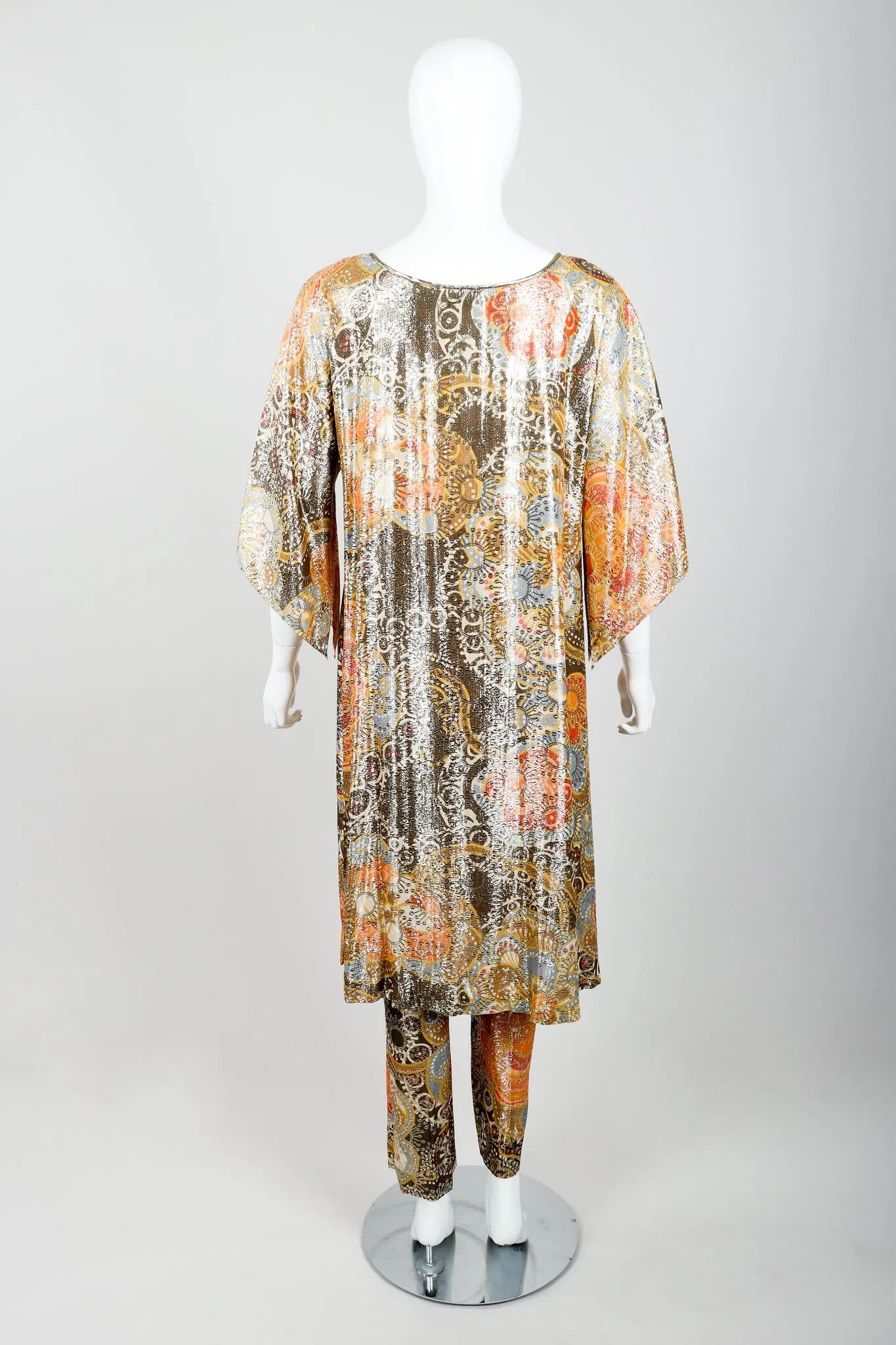 Metallic Lamé Tunic & Pant Set