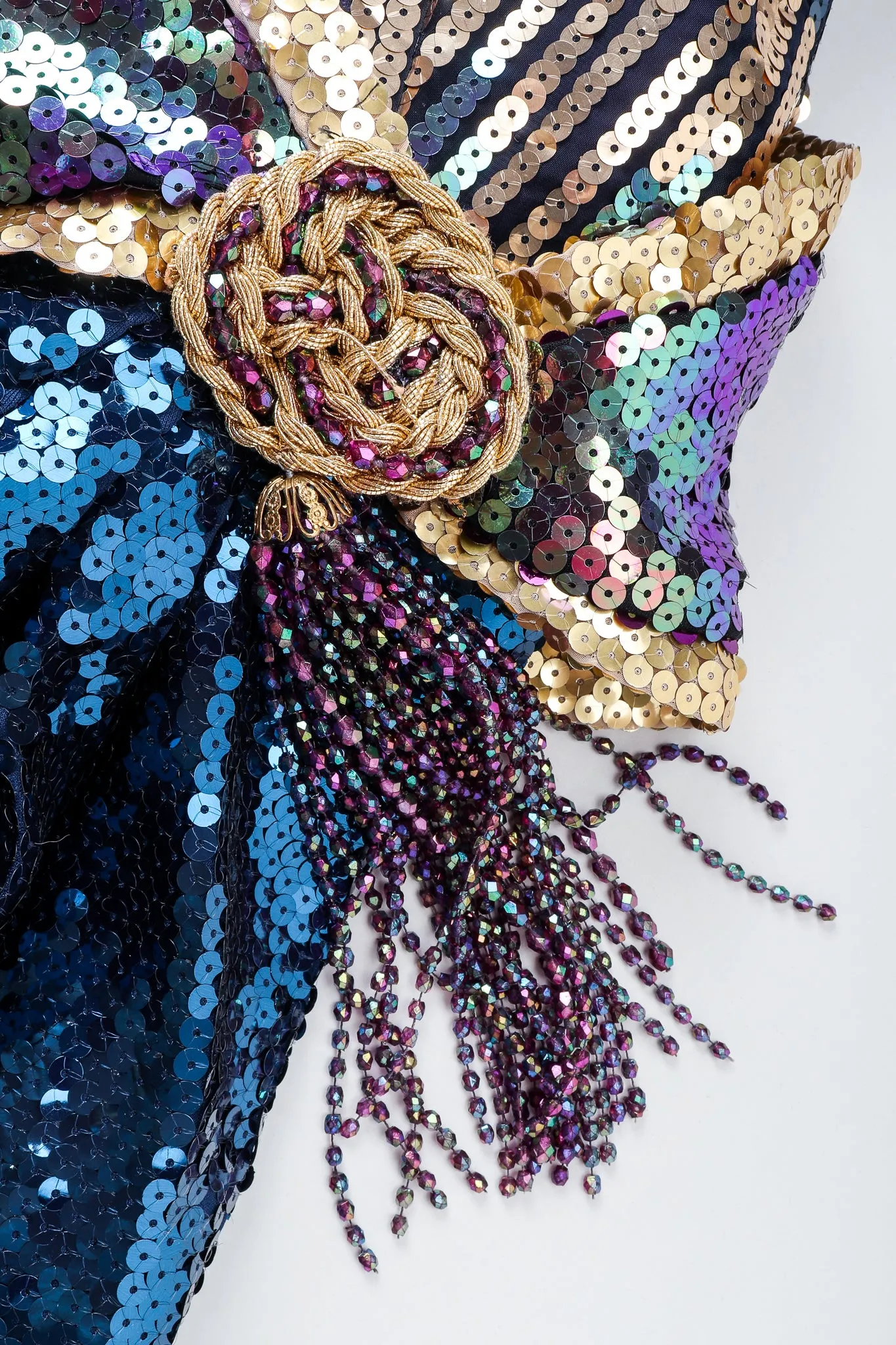 Midnight Sequined Column Gown