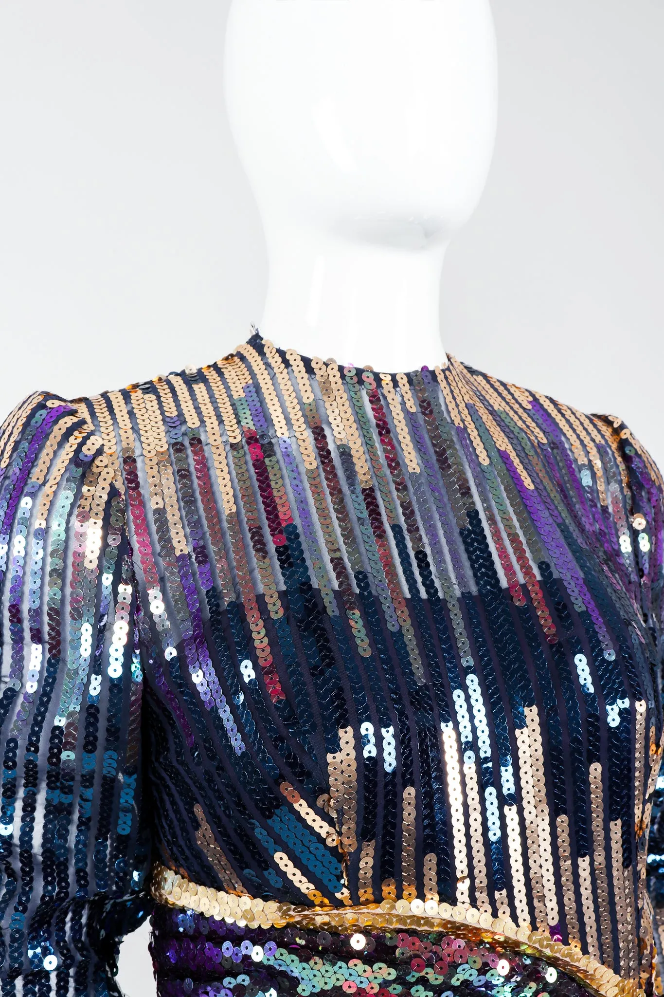 Midnight Sequined Column Gown
