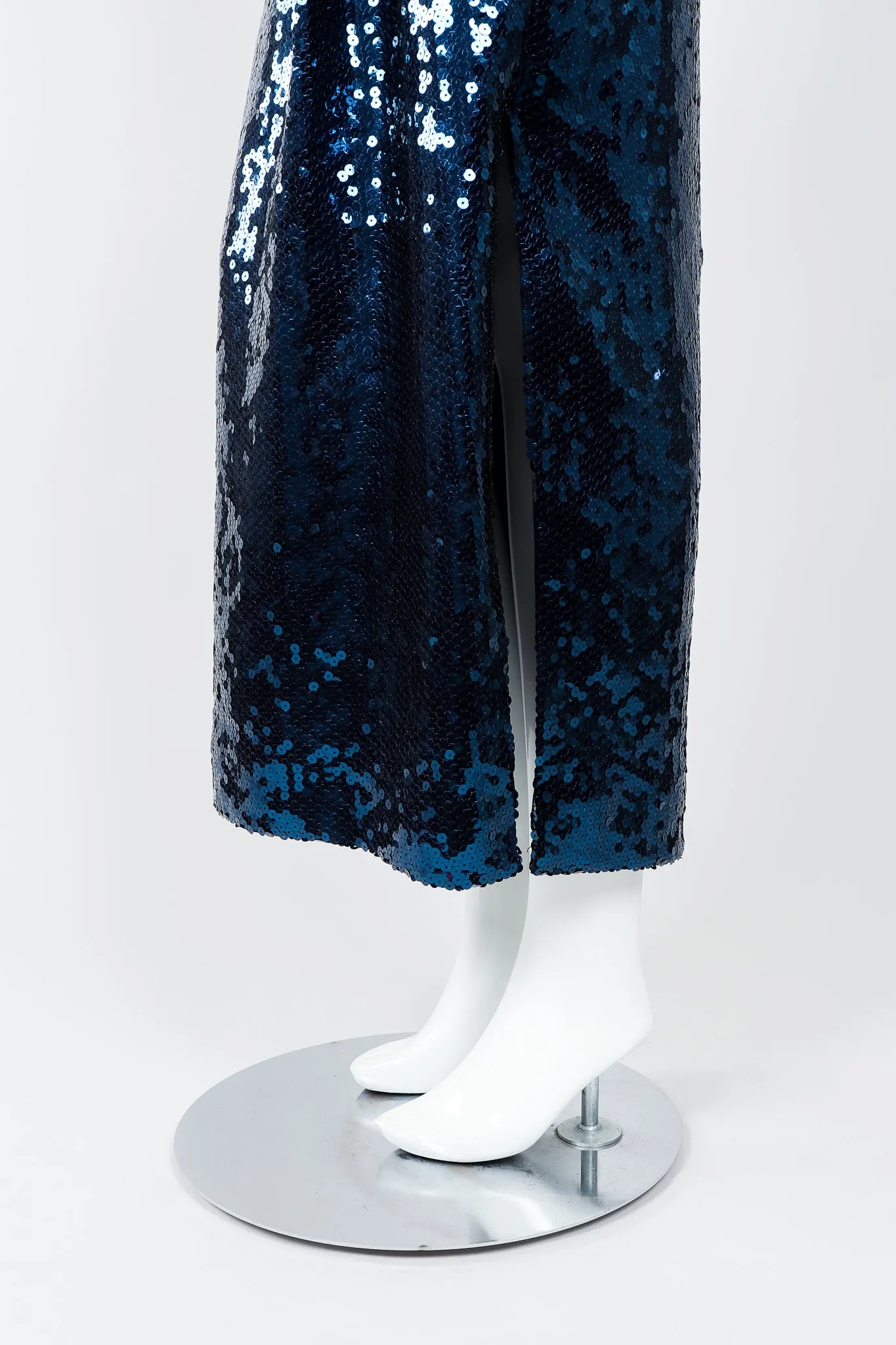 Midnight Sequined Column Gown