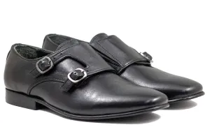 Mirage-Jr Boys Black Dress Buckle Shoes 7123