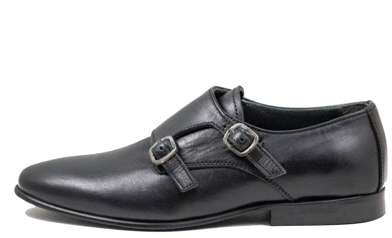 Mirage-Jr Boys Black Dress Buckle Shoes 7123