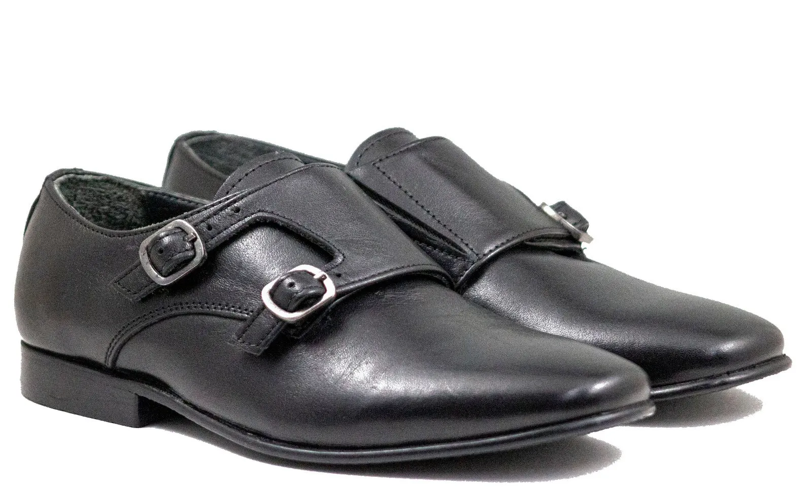 Mirage-Jr Boys Black Dress Buckle Shoes 7123