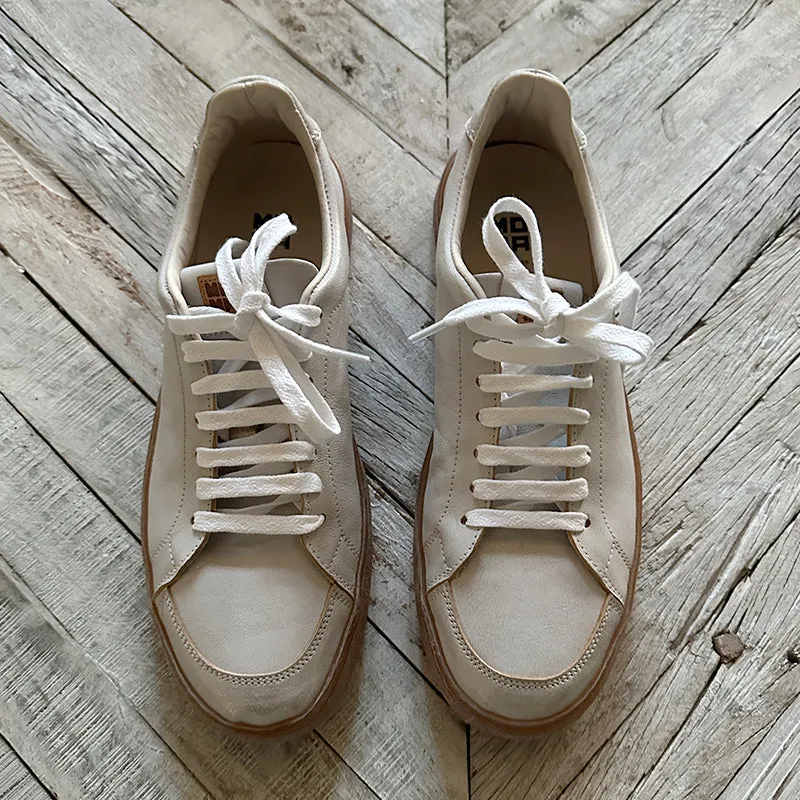 Moma Metallic-Sheen Leather Sneakers