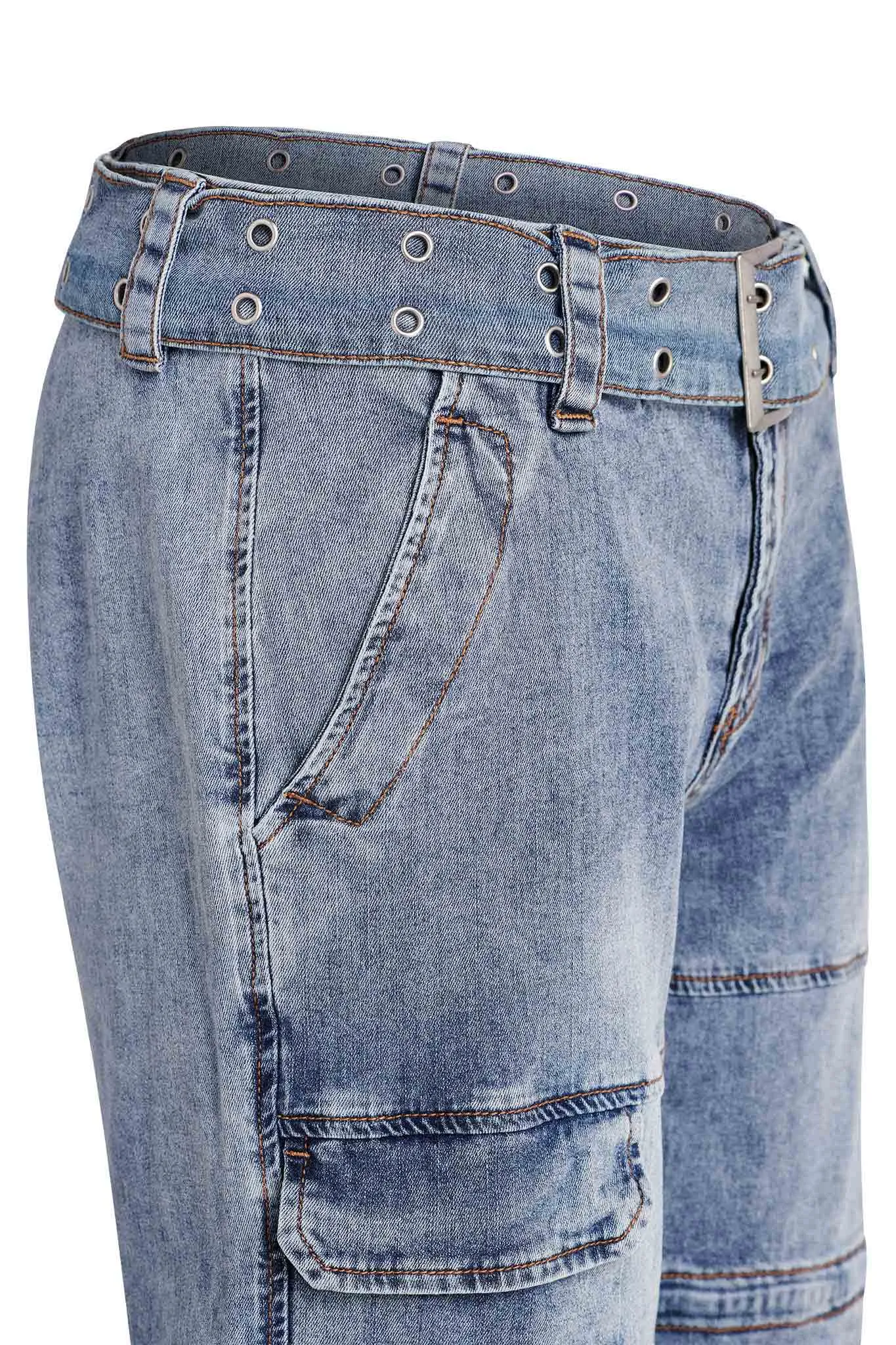 NAIMA CARGO PANT - DENIM