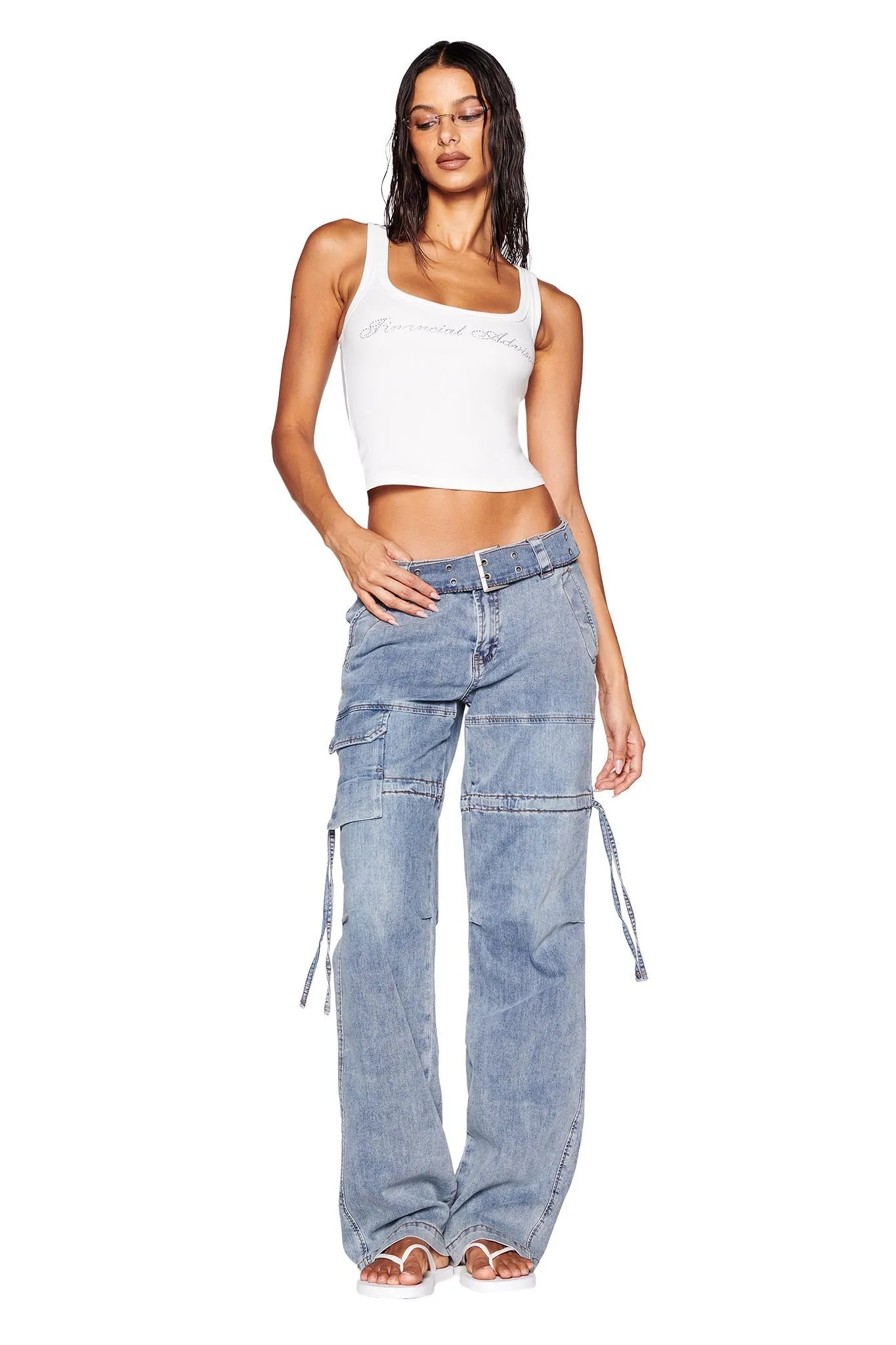 NAIMA CARGO PANT - DENIM