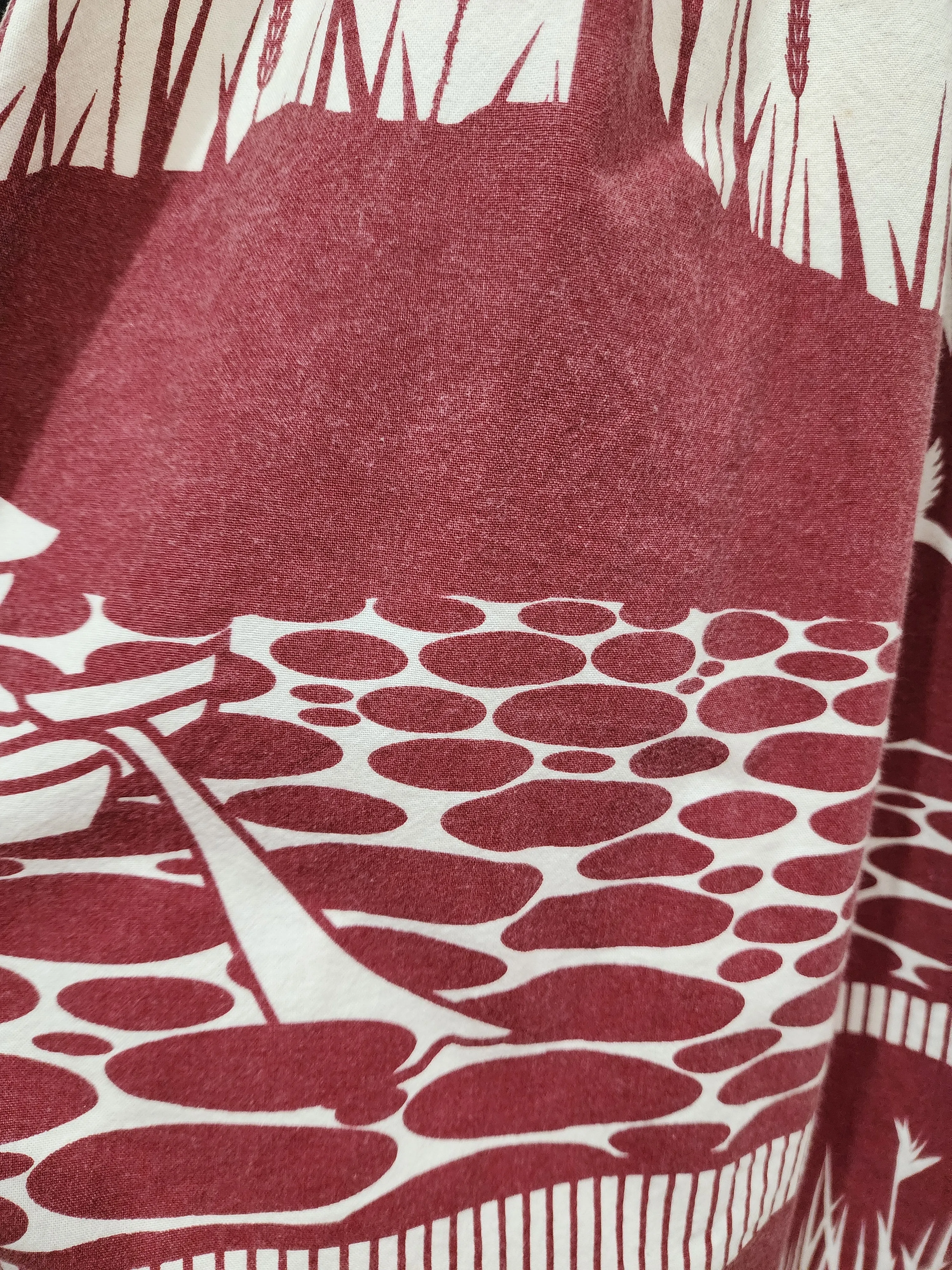 Nancybird red cotton skirt size L