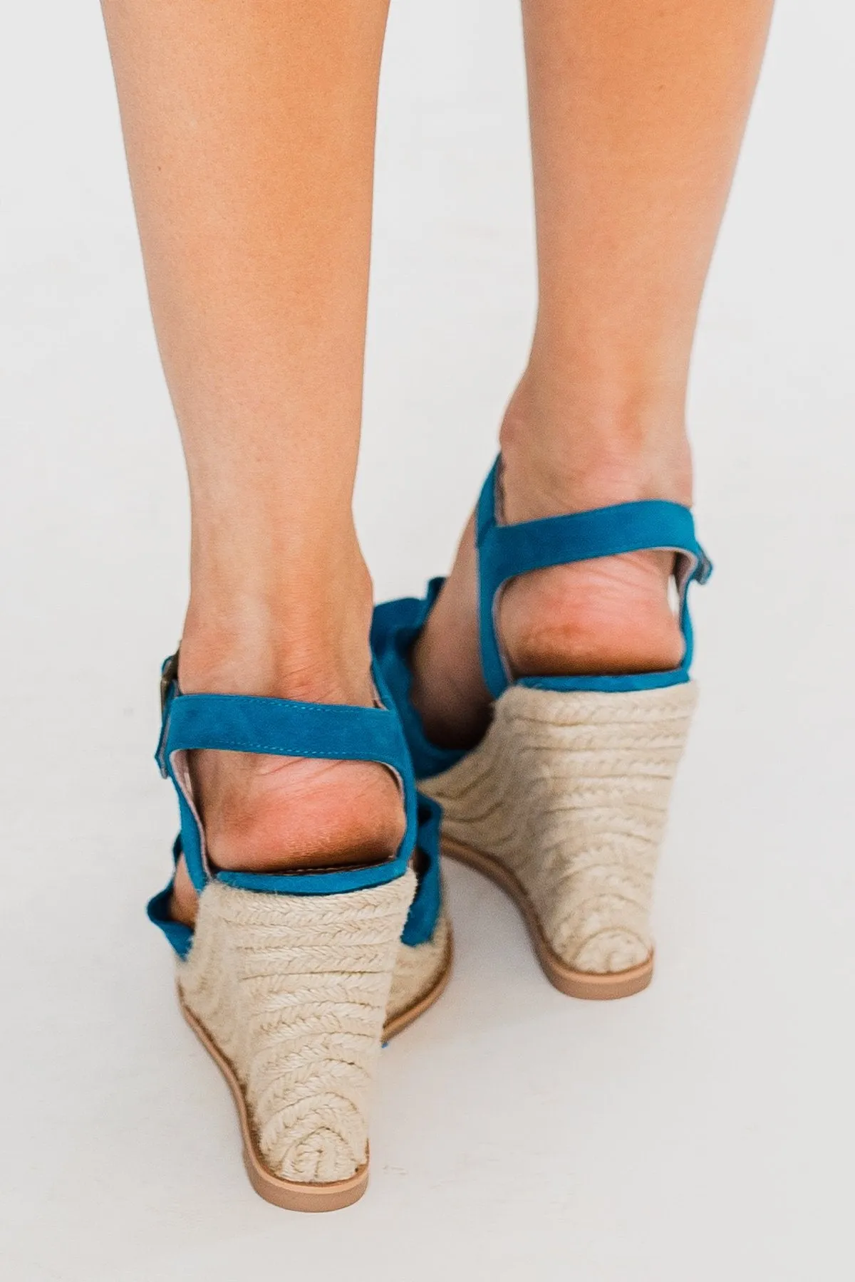 Naughty Monkey Love Wedges- Teal