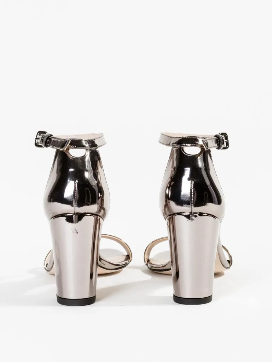 nearlynude heel - pewter metallic