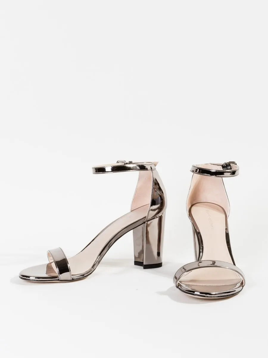 nearlynude heel - pewter metallic