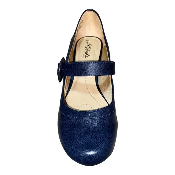 New in box! LifeStride Women's Rozz Mary Jane Pump in Navy, Sz 8 Wide Retails $80 