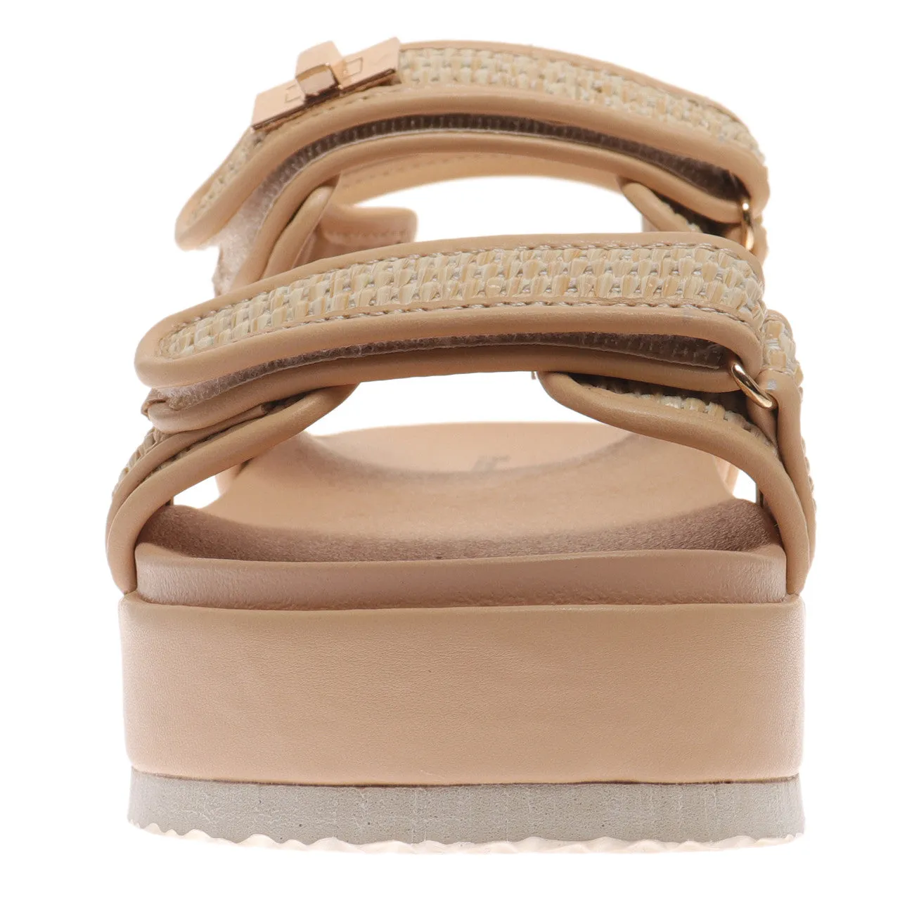 Novo Raffia Double Buckle Sandal