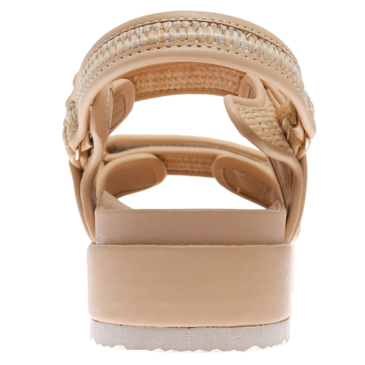 Novo Raffia Double Buckle Sandal