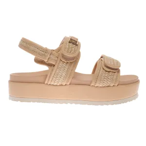 Novo Raffia Double Buckle Sandal