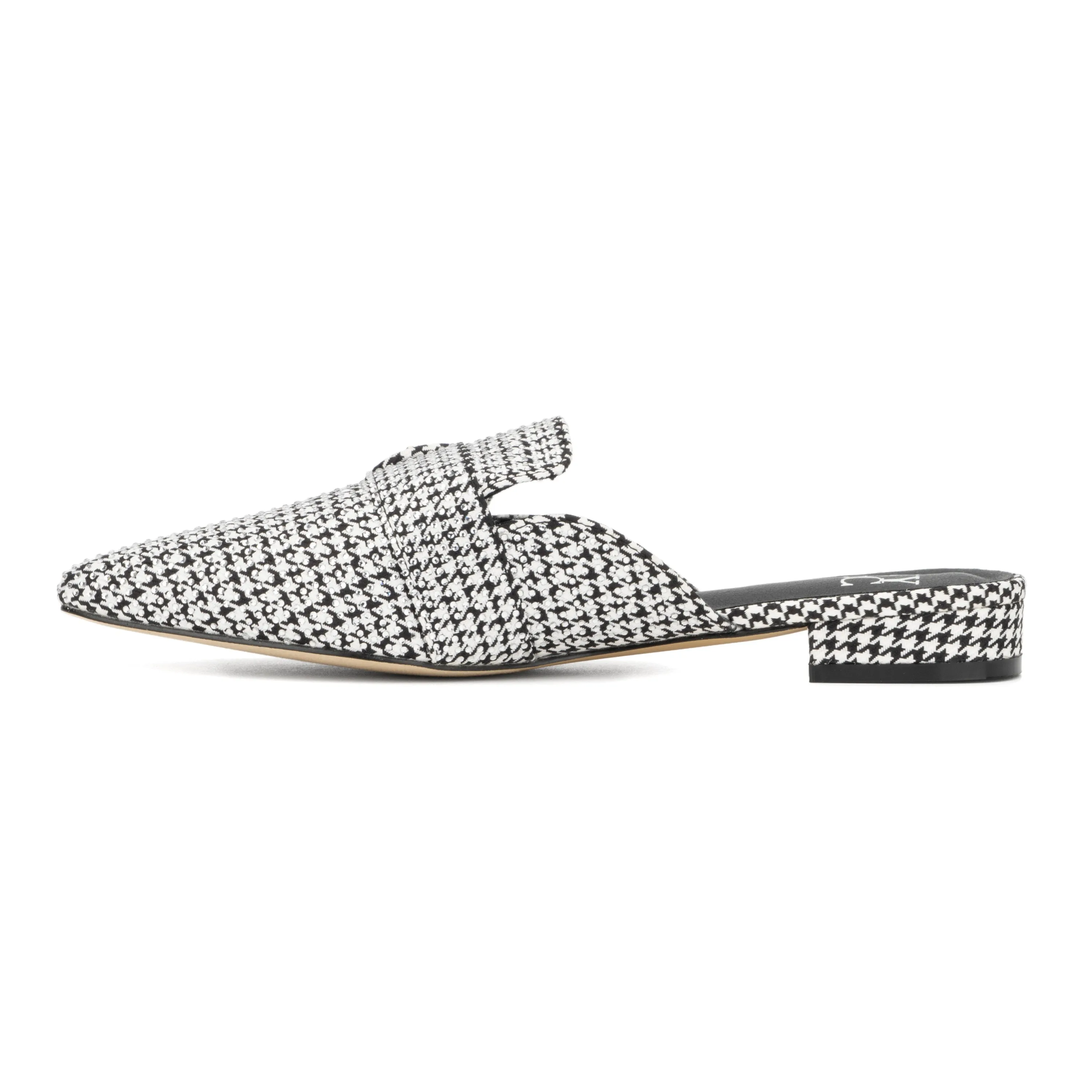 Olga Houndstooth Mules