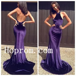 Open Back Prom Dresses,Halter Prom Dress,Evening Dress