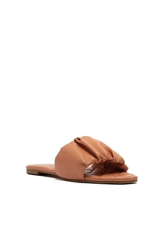 Open Toe Ruched Sandal