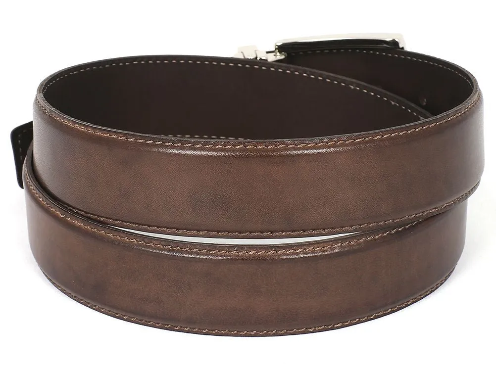 Paul Parkman Leather Belt Hand-Painted Brown - B01-ANTBRW